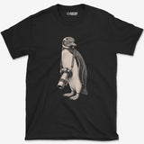 Long Lens Yellow-eyed Penguin T-Shirt — black