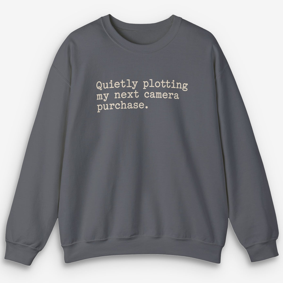 Quietly Plotting Camera Sweatshirt