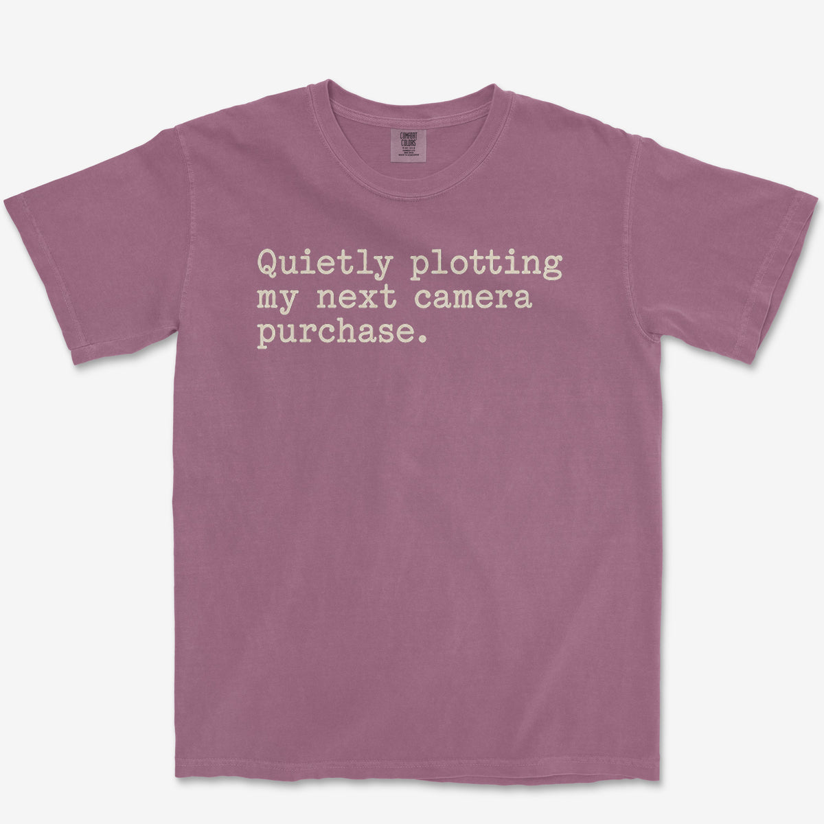 Quietly Plotting Camera Tee — berry