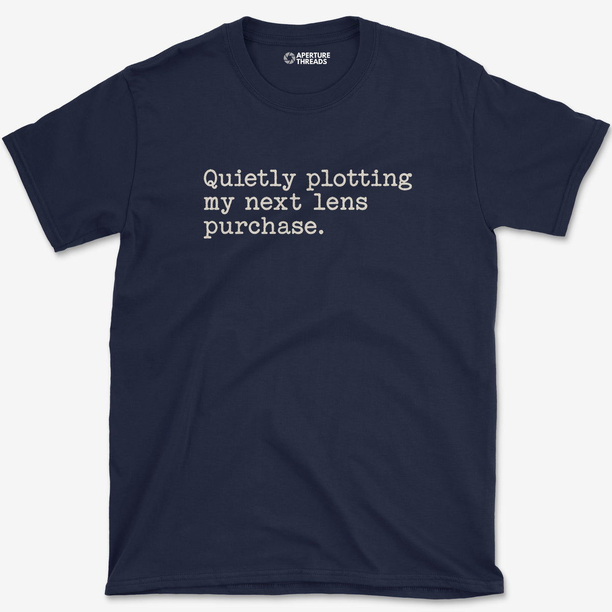 Quietly Plotting Lens T-Shirt — navy