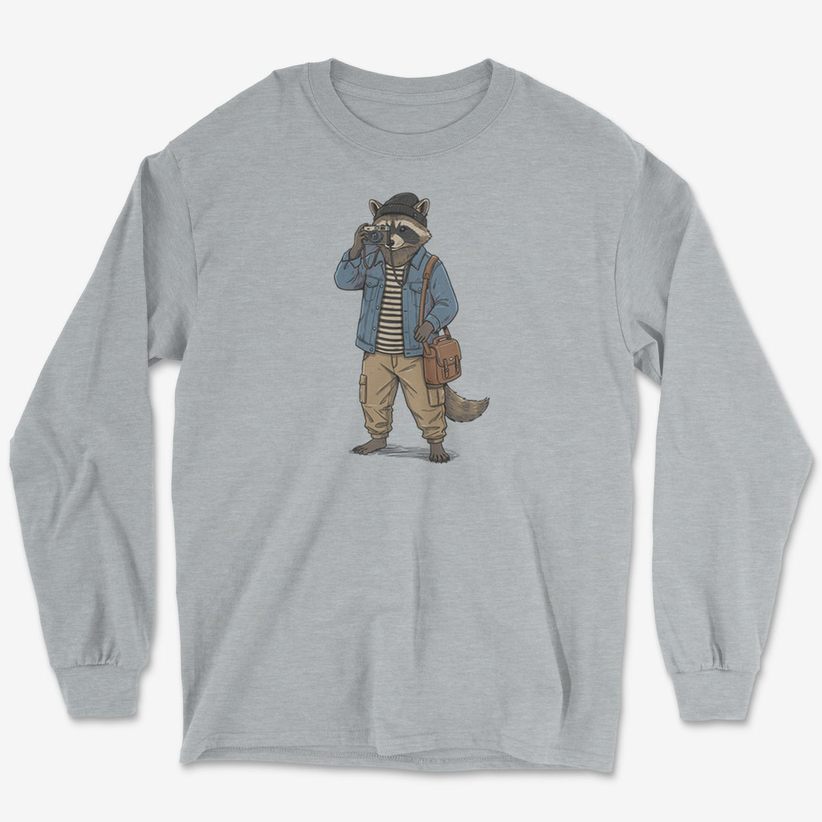 Raccoon Photographer Long Sleeve Tee