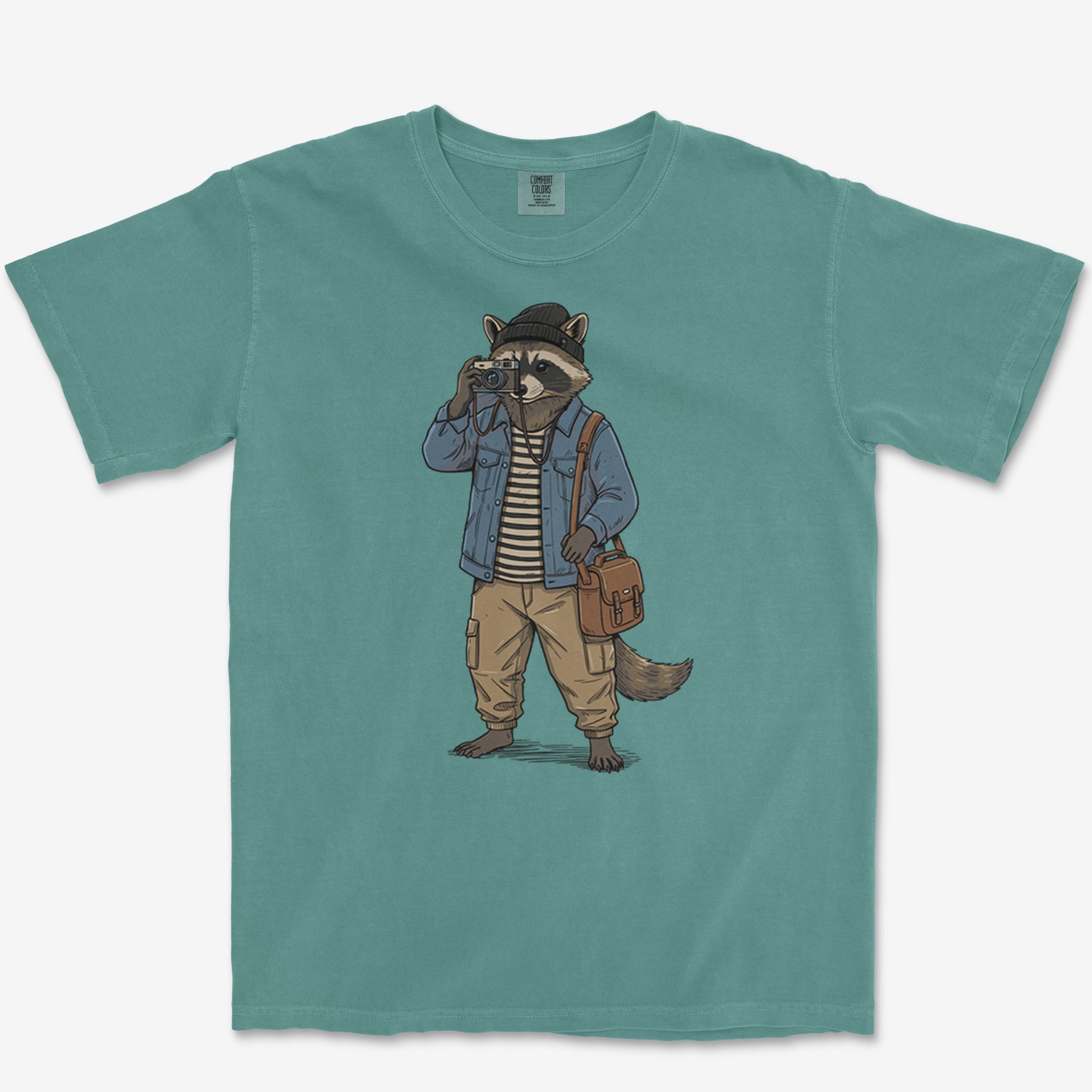 Raccoon Photographer Heavyweight Tee