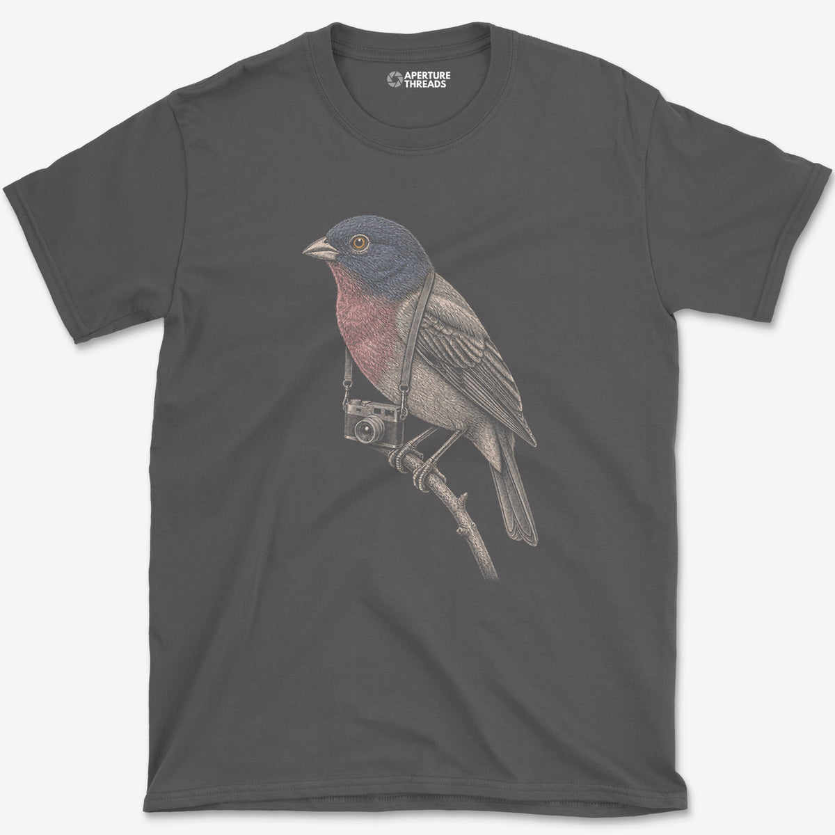 Rangefinder Painted Bunting Colour T-Shirt — charcoal