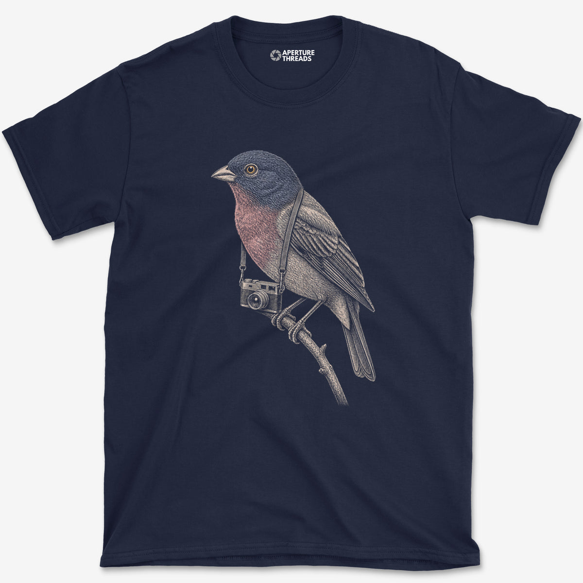 Rangefinder Painted Bunting Colour T-Shirt — navy