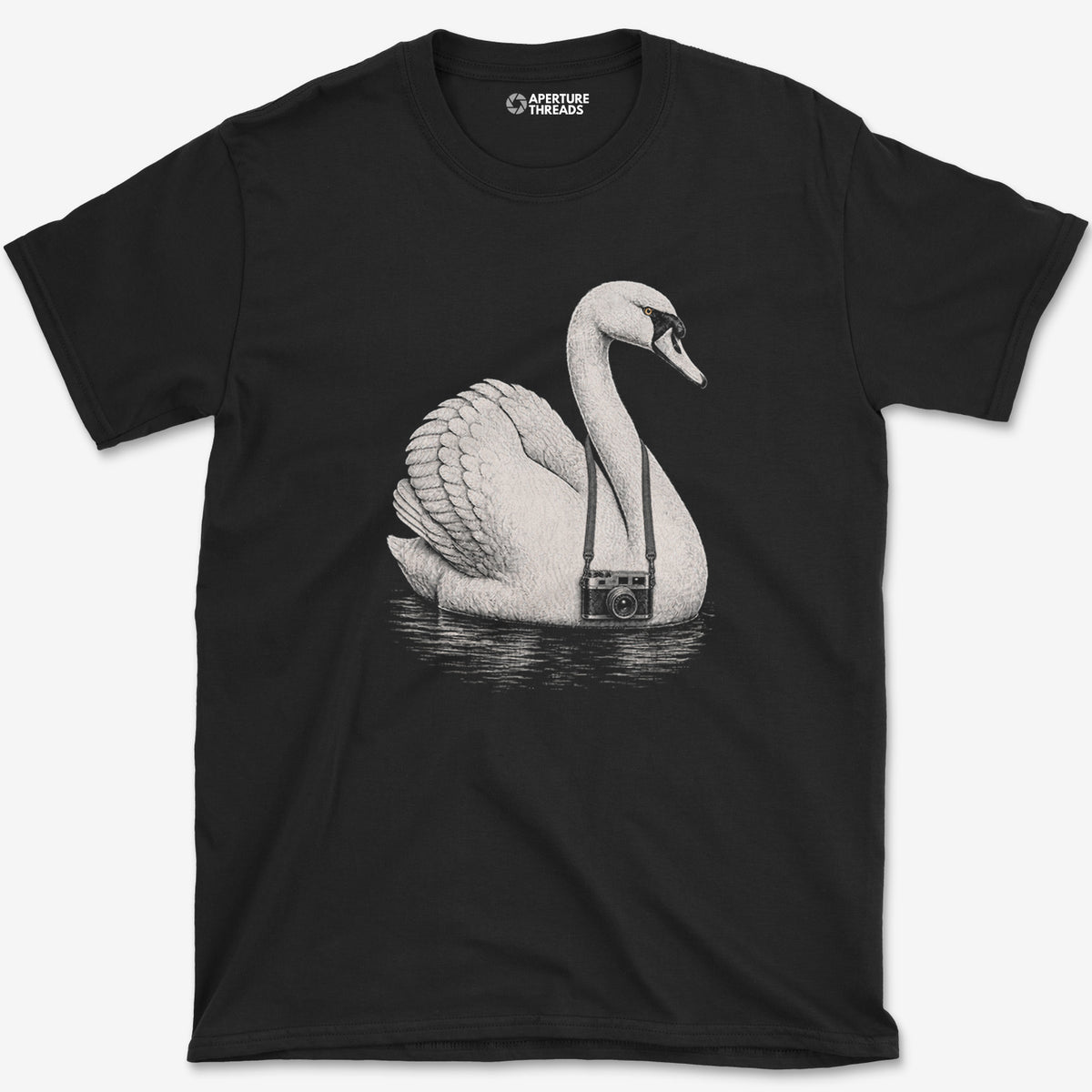 Rangefinder Swan T-Shirt — black