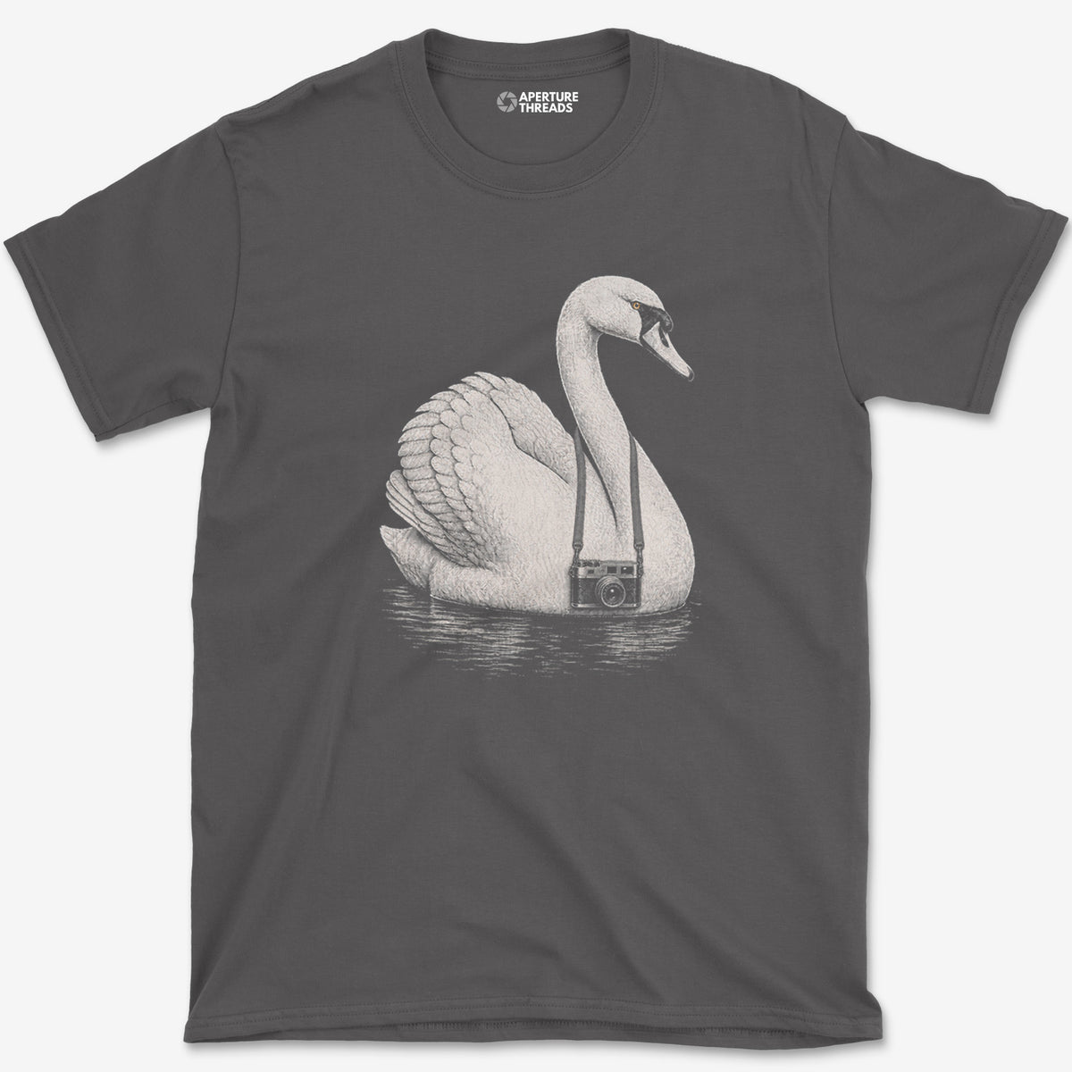 Rangefinder Swan T-Shirt — charcoal