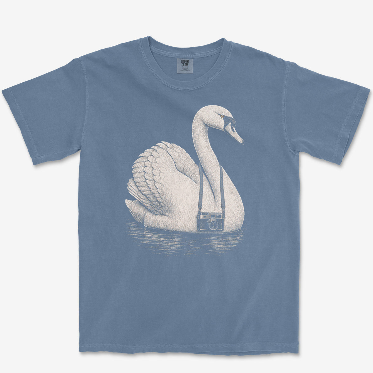 Rangefinder Swan Tee — blue jean