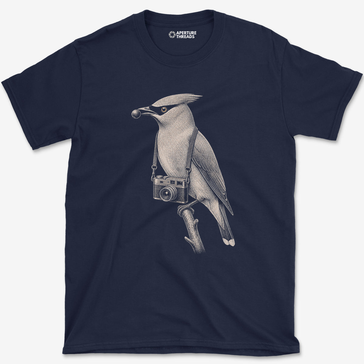 Rangefinder Waxwing T-Shirt — navy