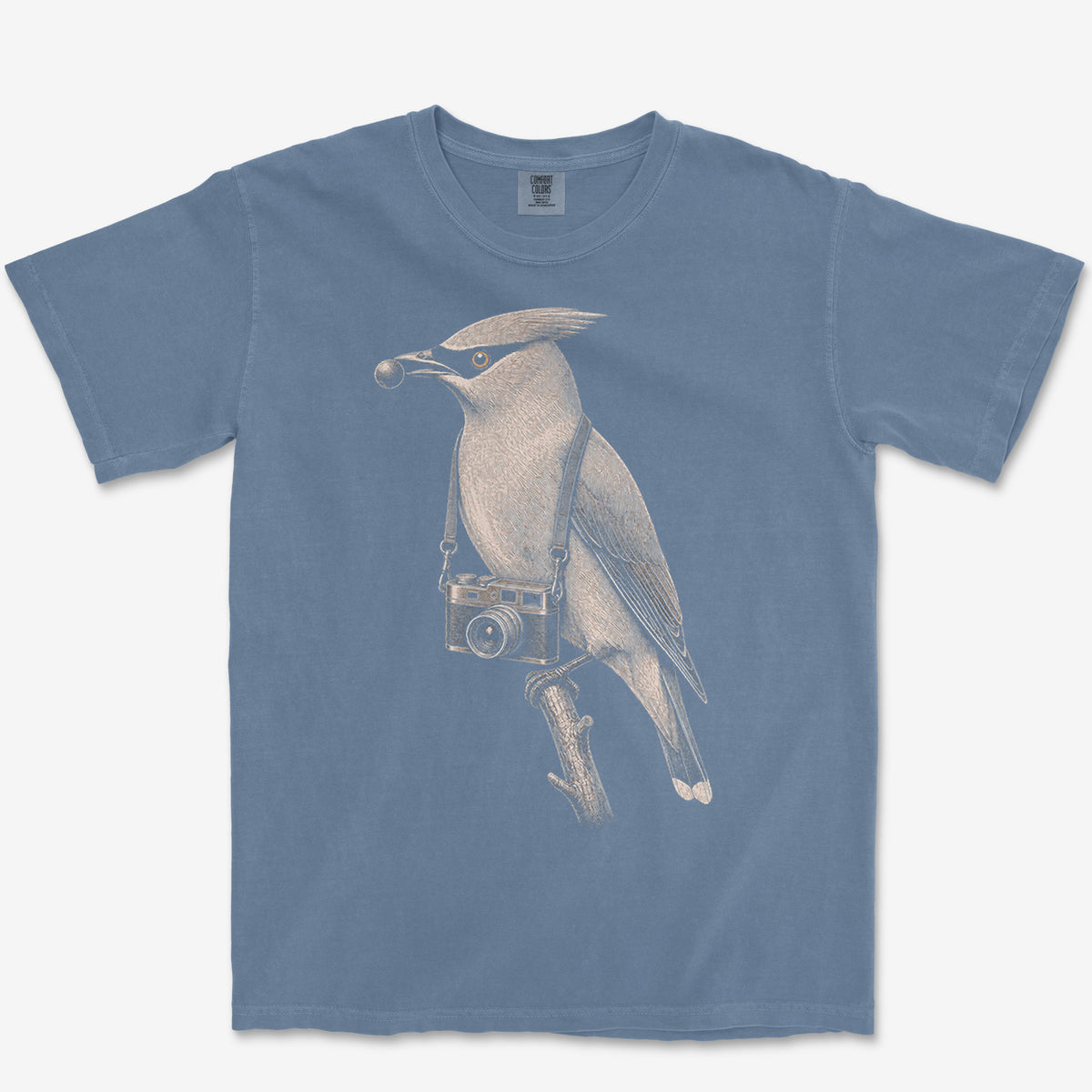 Rangefinder Waxwing Tee — blue jean