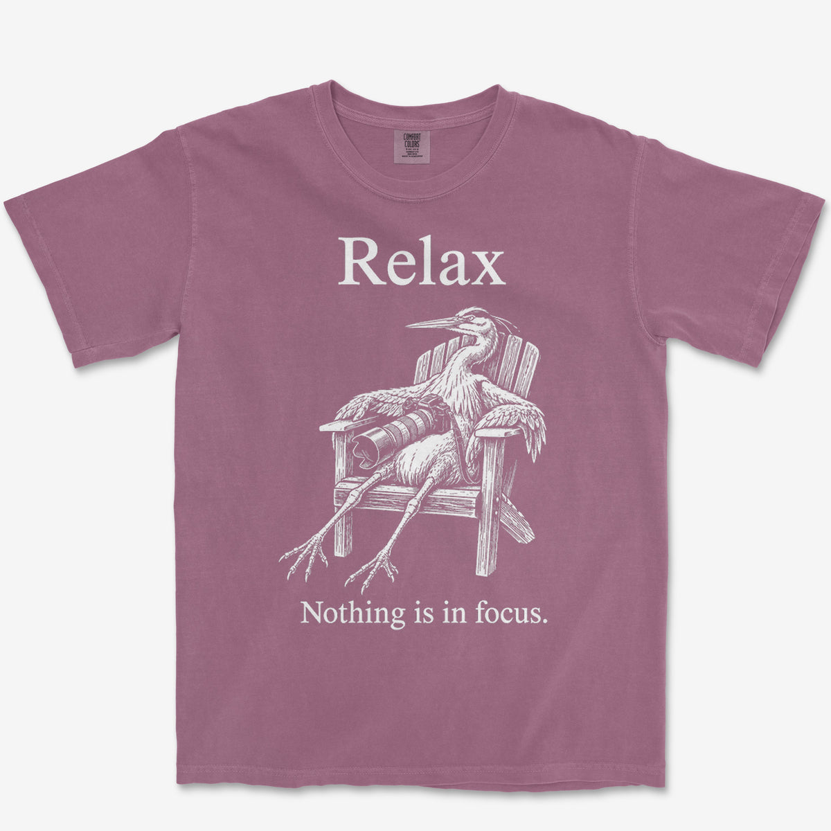 Relax Heron Tee — berry