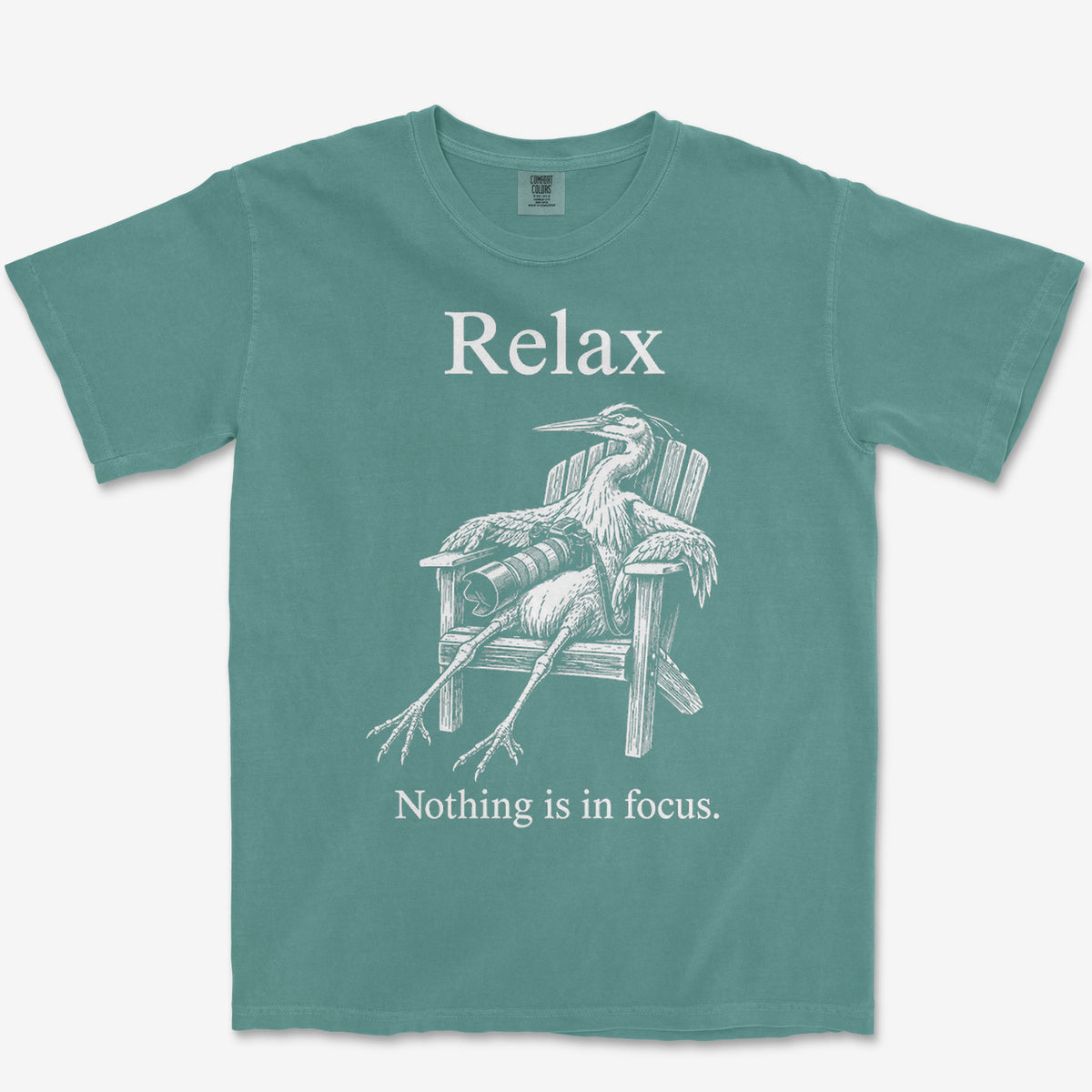 Relax Heron Tee — blue spruce