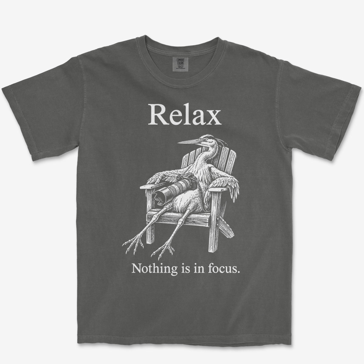 Relax Heron Tee — pepper