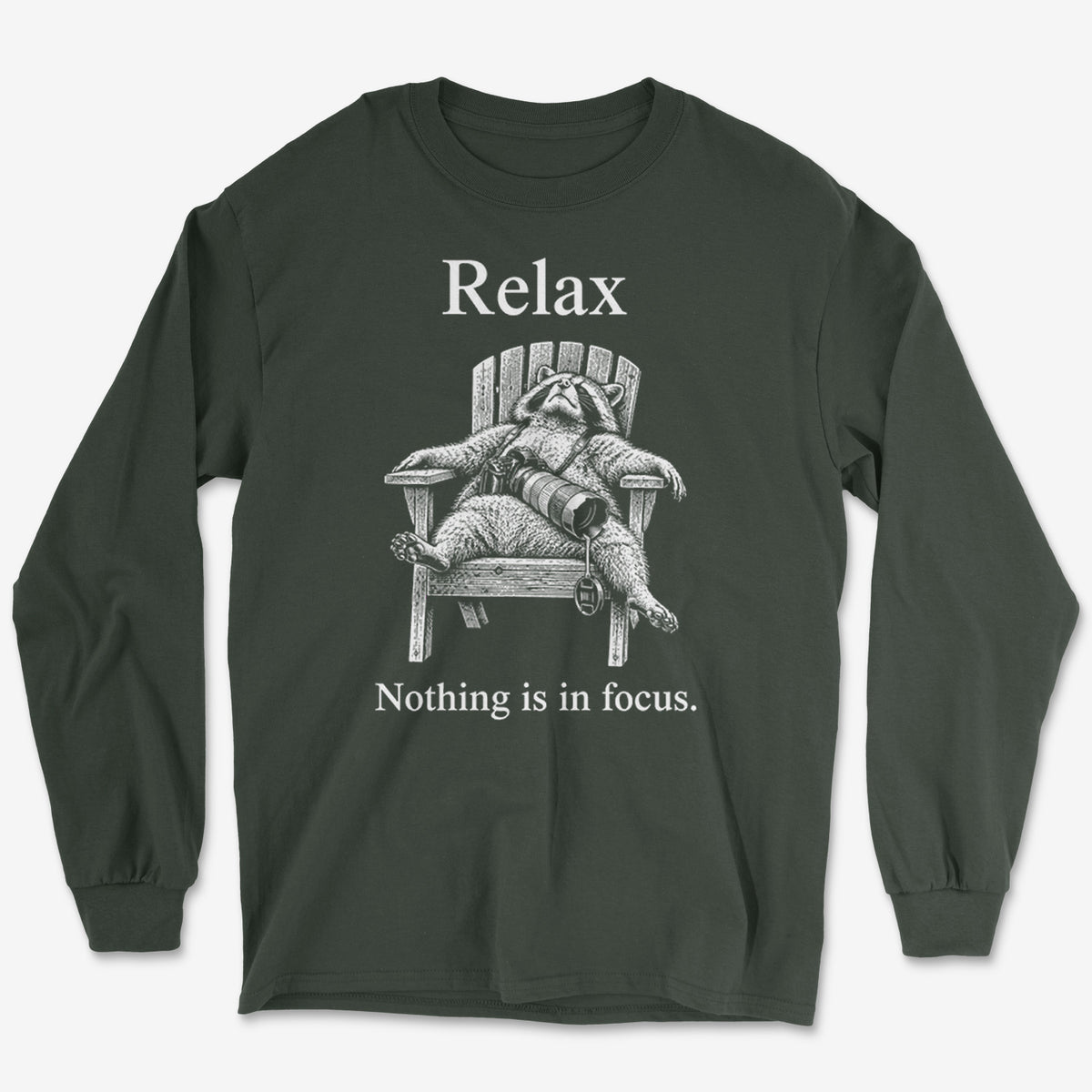 Relax Raccoon Long Sleeve Tee