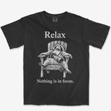 Relax Raccoon Tee — black