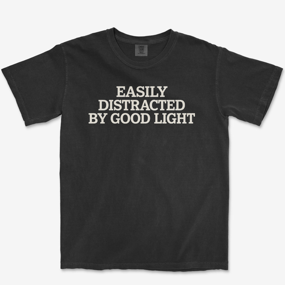 Sidetracked By Light Tee — black