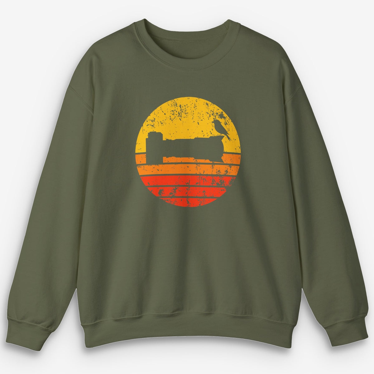 Sunset Bird Camera Sweatshirt