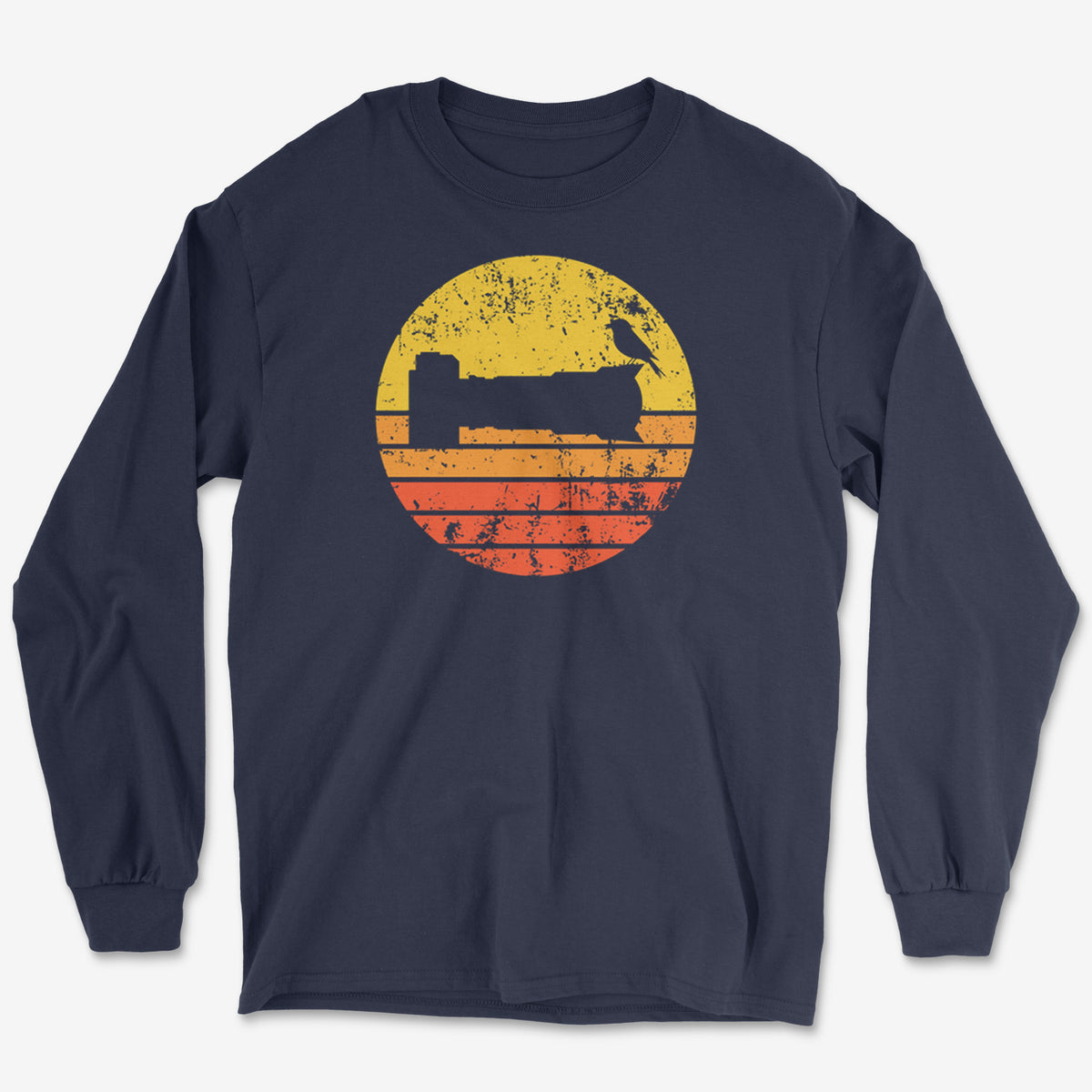 Sunset Bird Camera Long Sleeve Tee