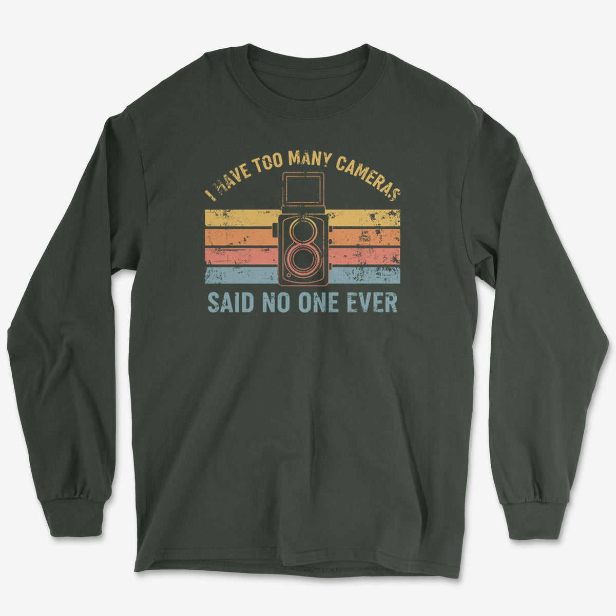 Too Many Cameras Long Sleeve Tee