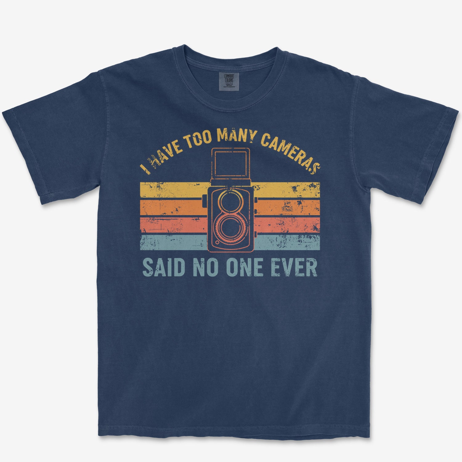 Too Many Cameras Heavyweight Tee