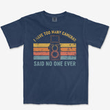 Too Many Cameras Heavyweight Tee