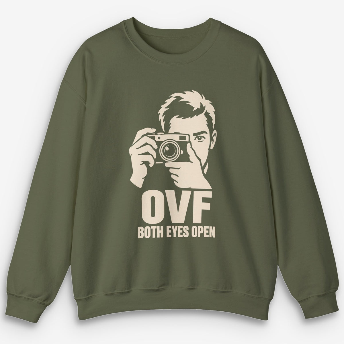 OVF Both Eyes Open Cream Sweatshirt
