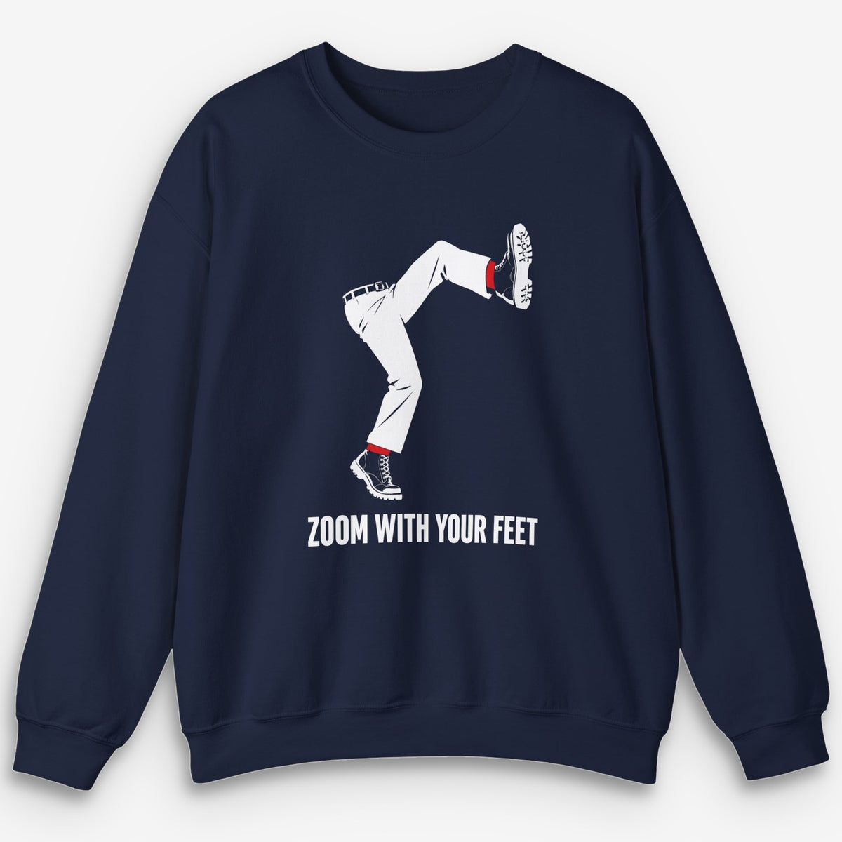 Zoom With Your Feet Red Socks Sweatshirt