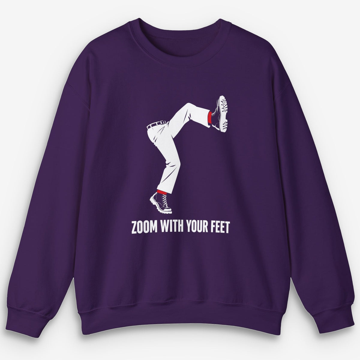 Zoom With Your Feet Red Socks Sweatshirt