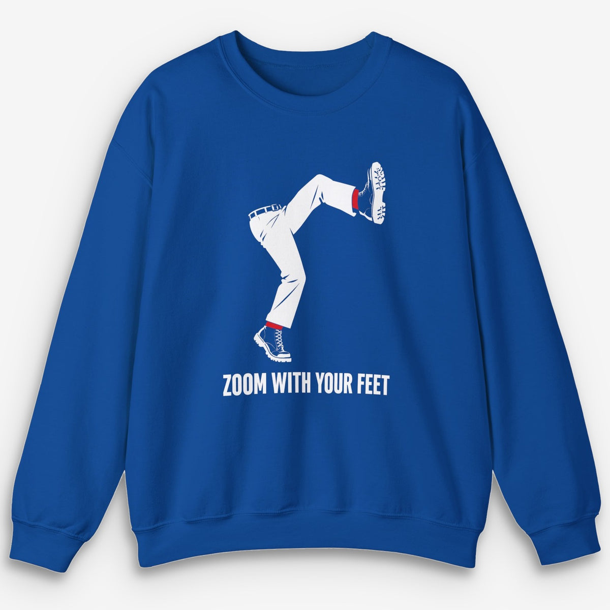Zoom With Your Feet Red Socks Sweatshirt
