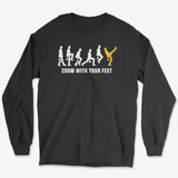 Zoom With Your Feet Walk Cycle Yellow Long Sleeve Tee