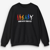 Zoom With Your Feet Walk Cycle Color Sweatshirt