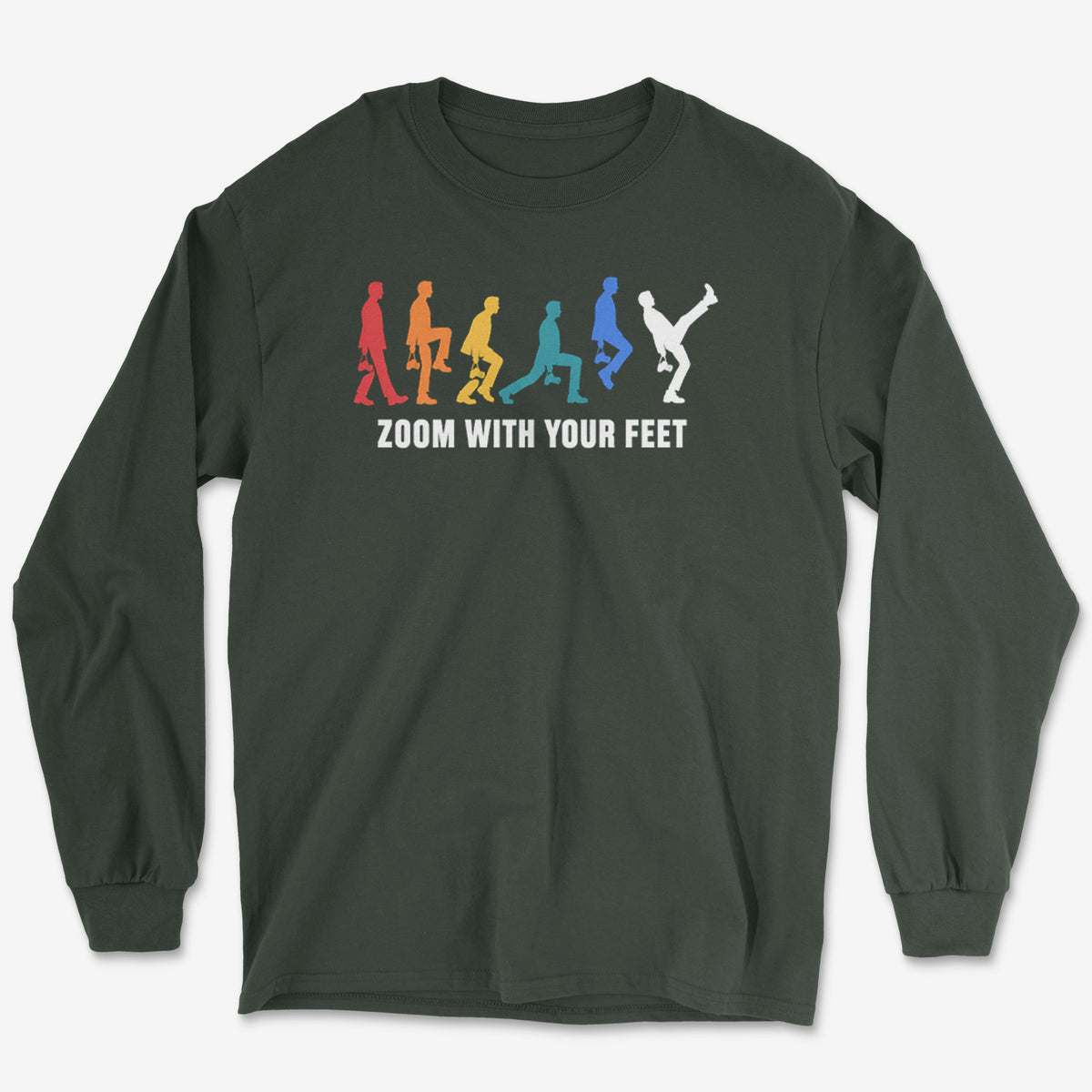 Zoom With Your Feet Walk Cycle Color Long Sleeve Tee