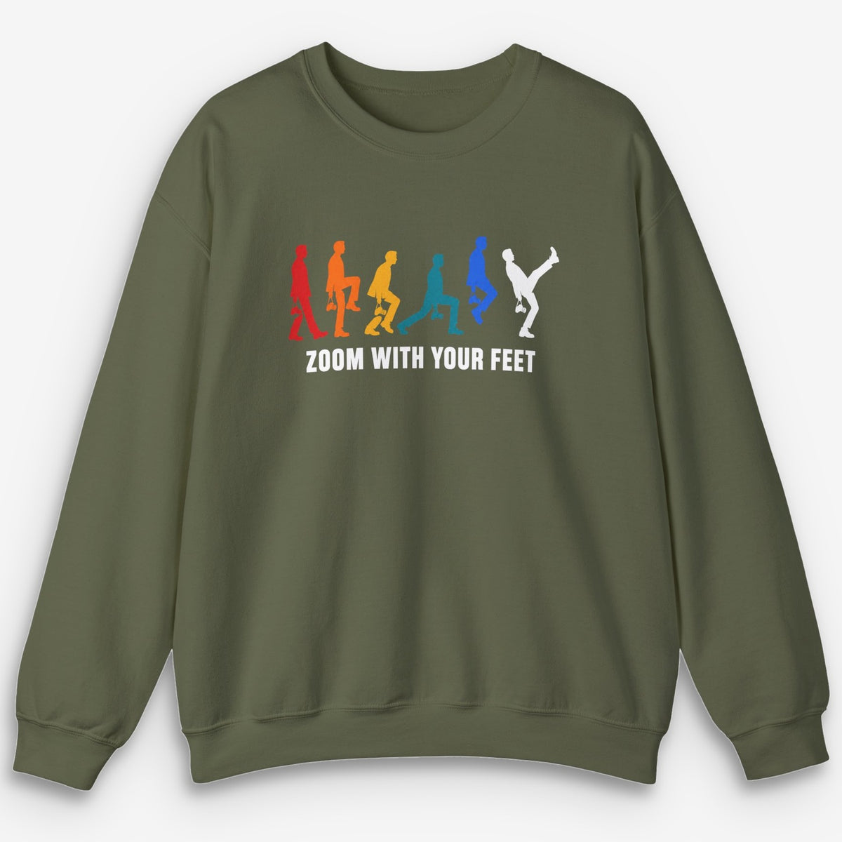 Zoom With Your Feet Walk Cycle Color Sweatshirt