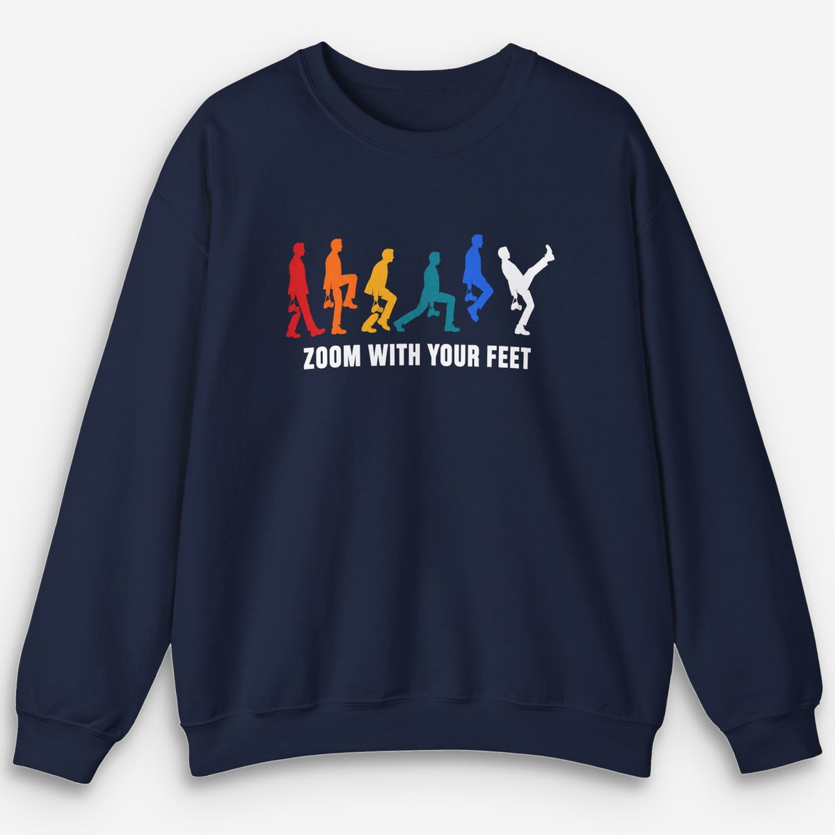 Zoom With Your Feet Walk Cycle Color Sweatshirt