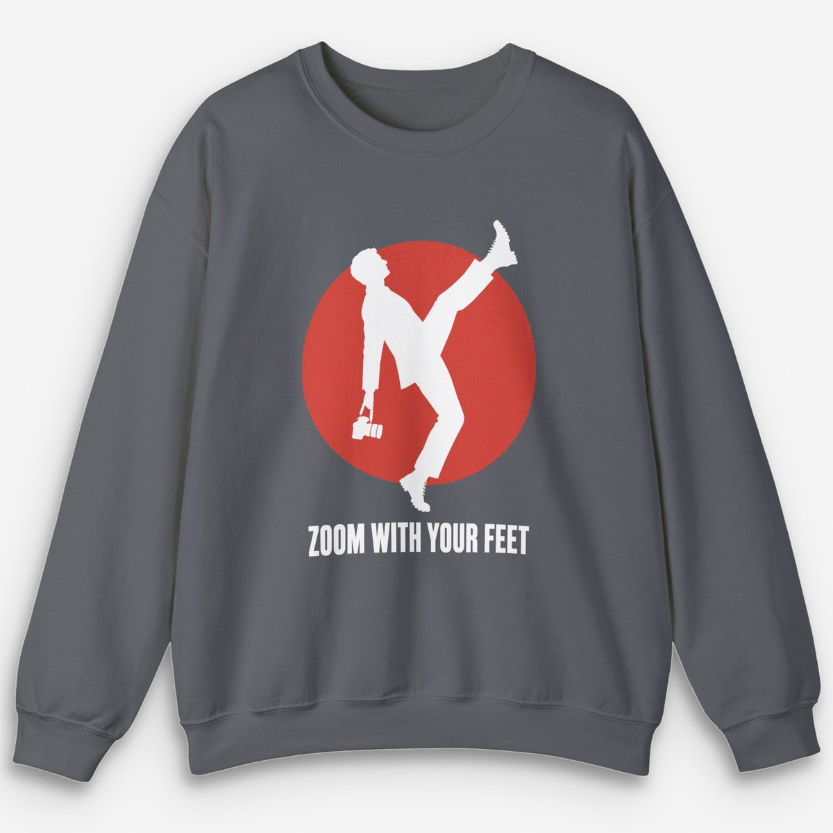 Zoom With Your Feet High Kick Red Disc Sweatshirt