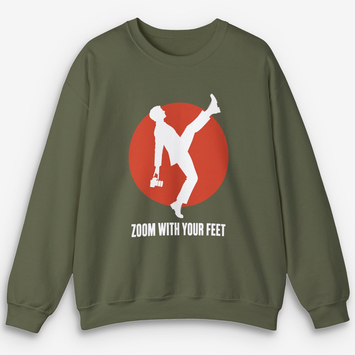Zoom With Your Feet High Kick Red Disc Sweatshirt