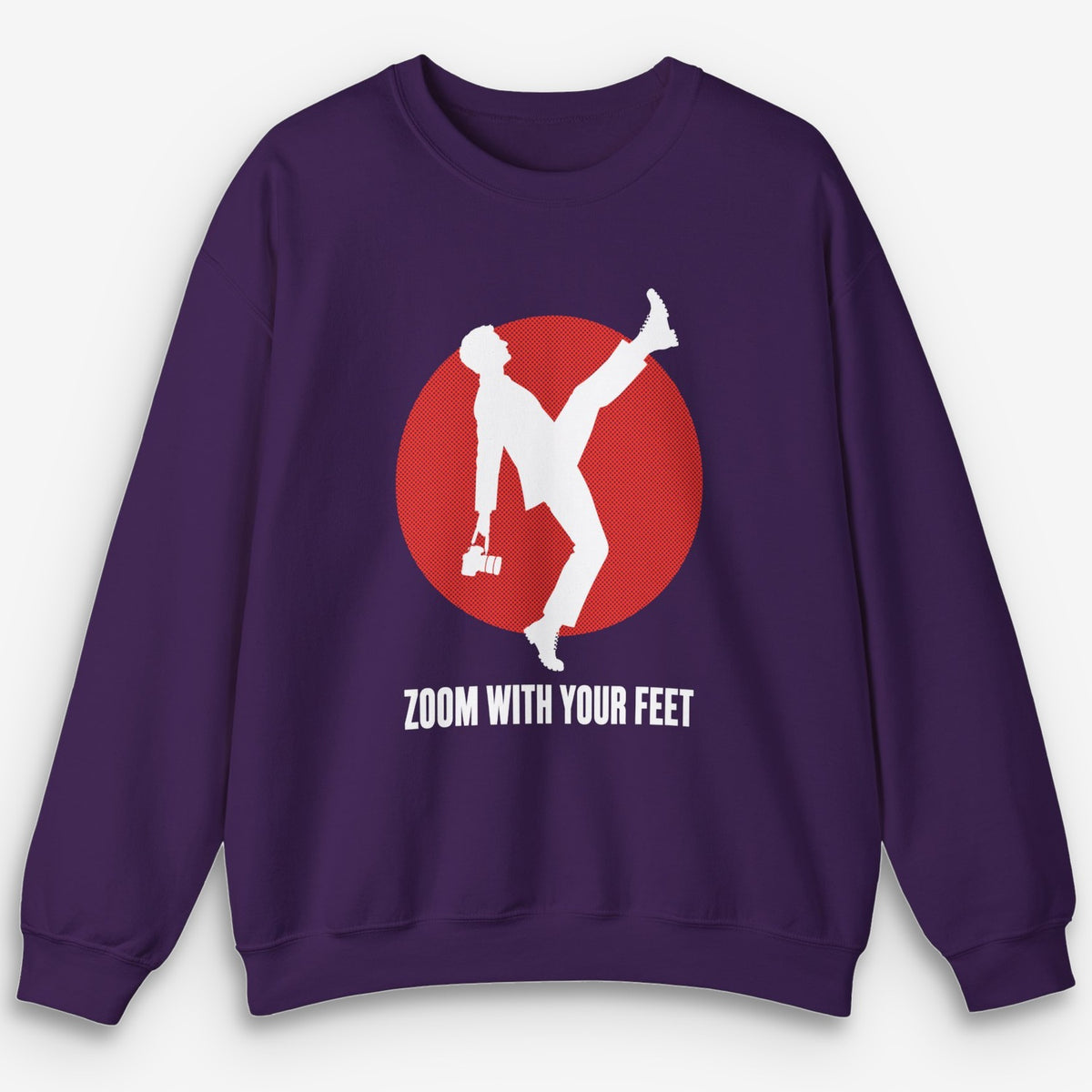 Zoom With Your Feet High Kick Red Disc Sweatshirt