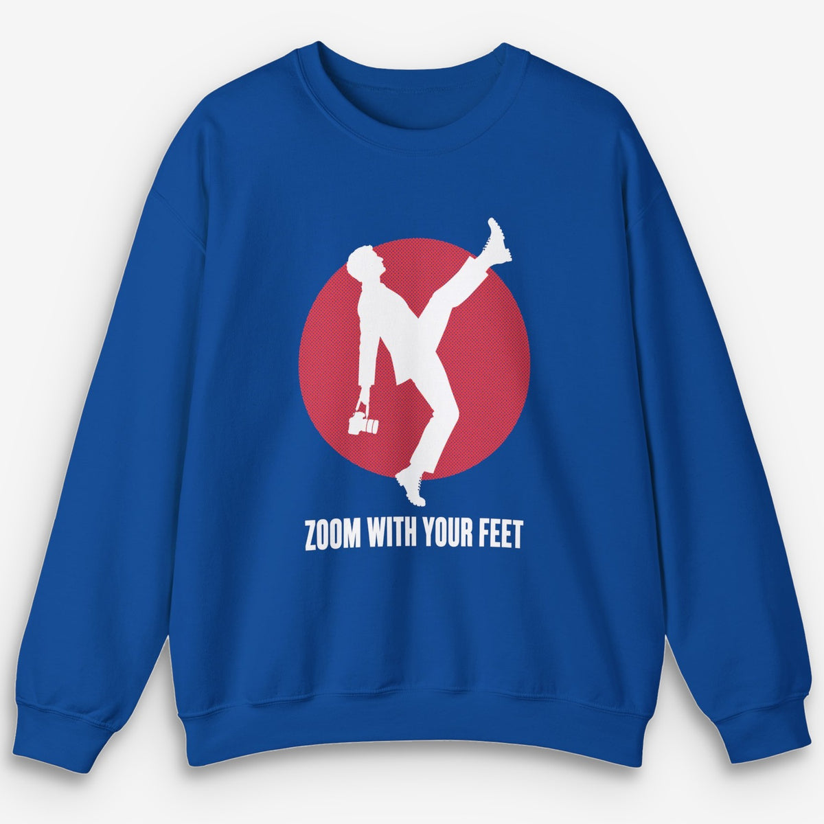 Zoom With Your Feet High Kick Red Disc Sweatshirt