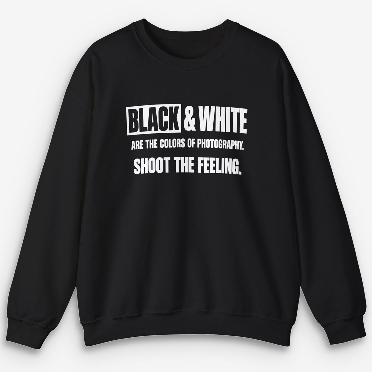 Shoot The Feeling Black And White Sweatshirt