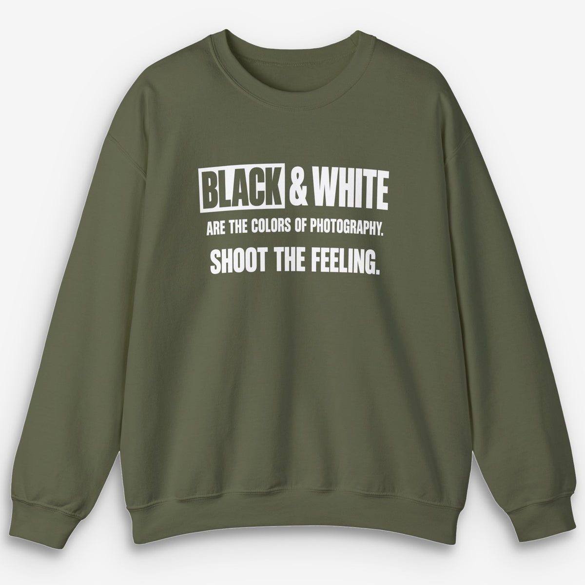 Shoot The Feeling Black And White Sweatshirt
