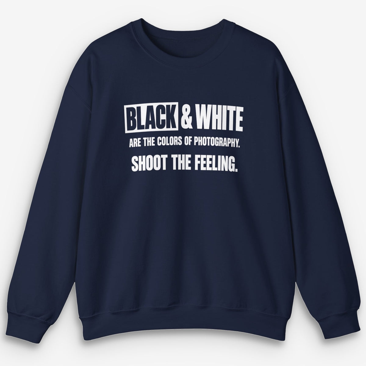 Shoot The Feeling Black And White Sweatshirt