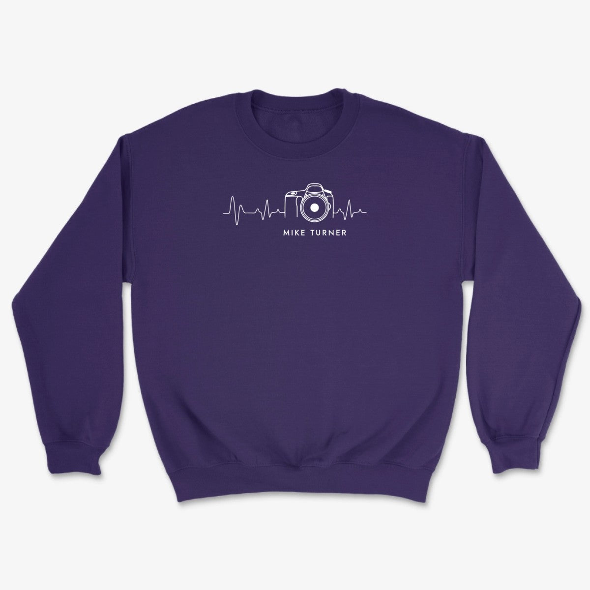 Custom Heartbeat Sweatshirt - Purple