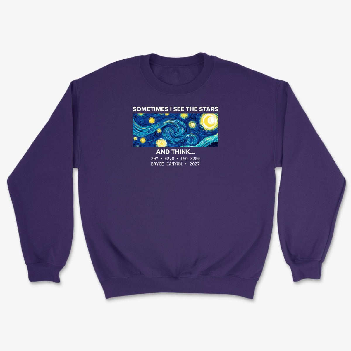 Custom See The Stars Sweatshirt - Purple