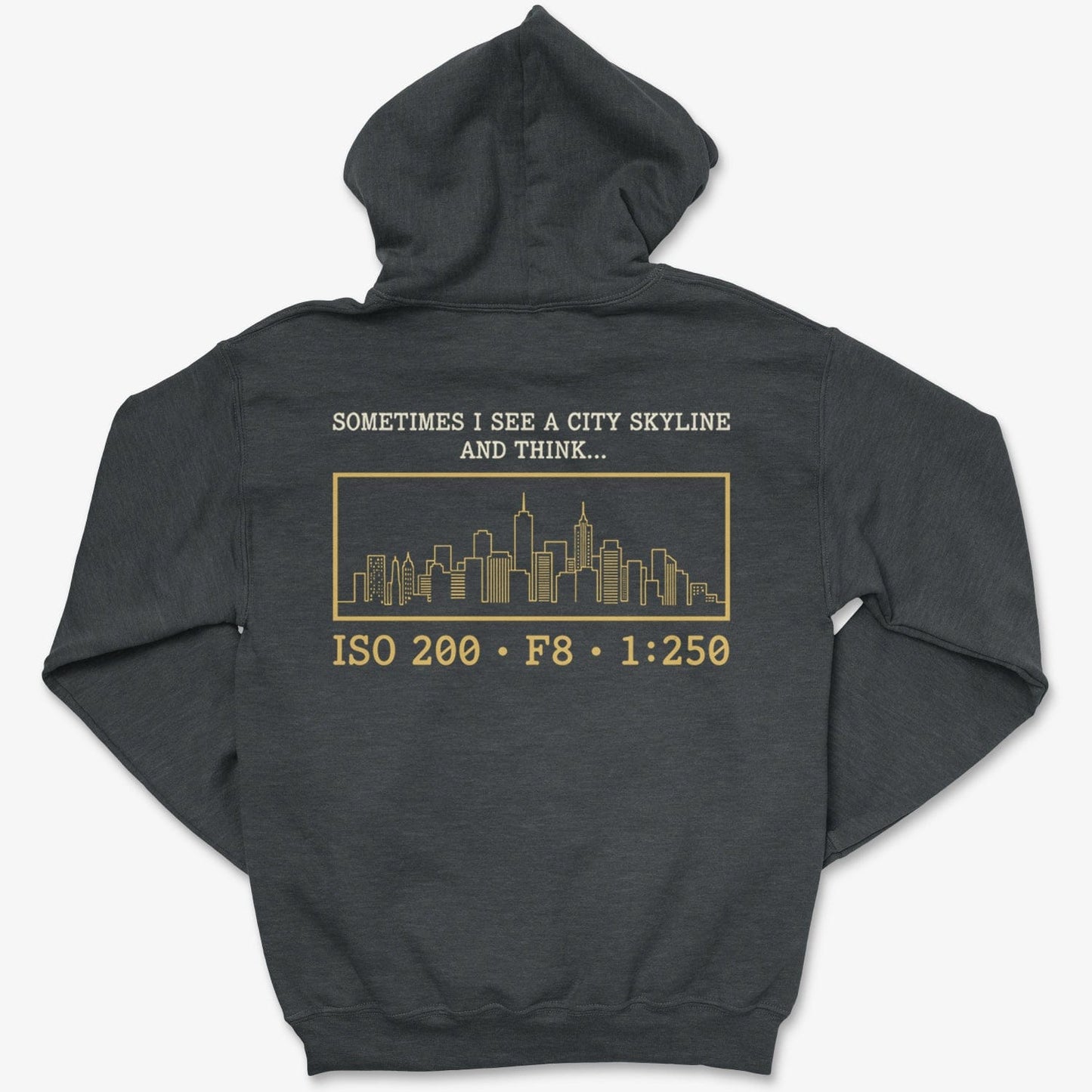Hoodie Dark Heather / S City Skyline - Pullover Hoodie