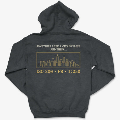 Hoodie Dark Heather / S City Skyline - Zip Hoodie