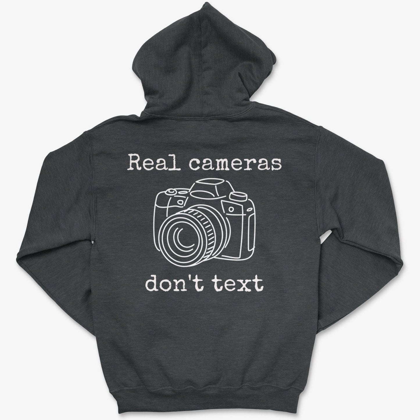 Hoodie Dark Heather / S Real Cameras - Zip Hoodie