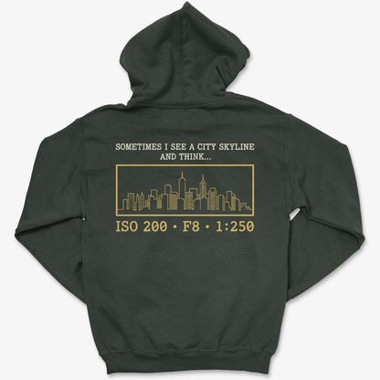 Hoodie Forest Green / S City Skyline - Zip Hoodie