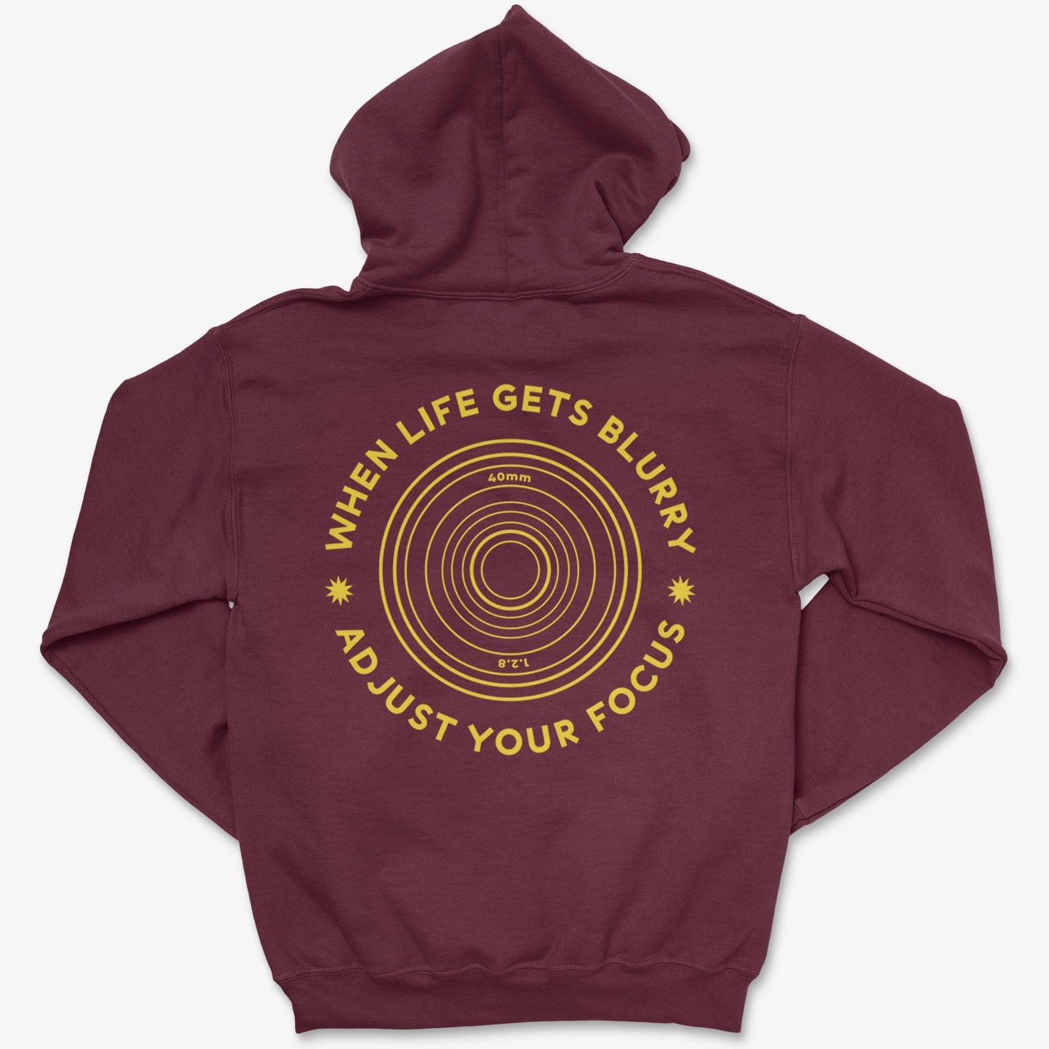 Hoodie Maroon / S Adjust Focus - Zip Hoodie