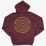 Hoodie Maroon / S Adjust Focus - Zip Hoodie