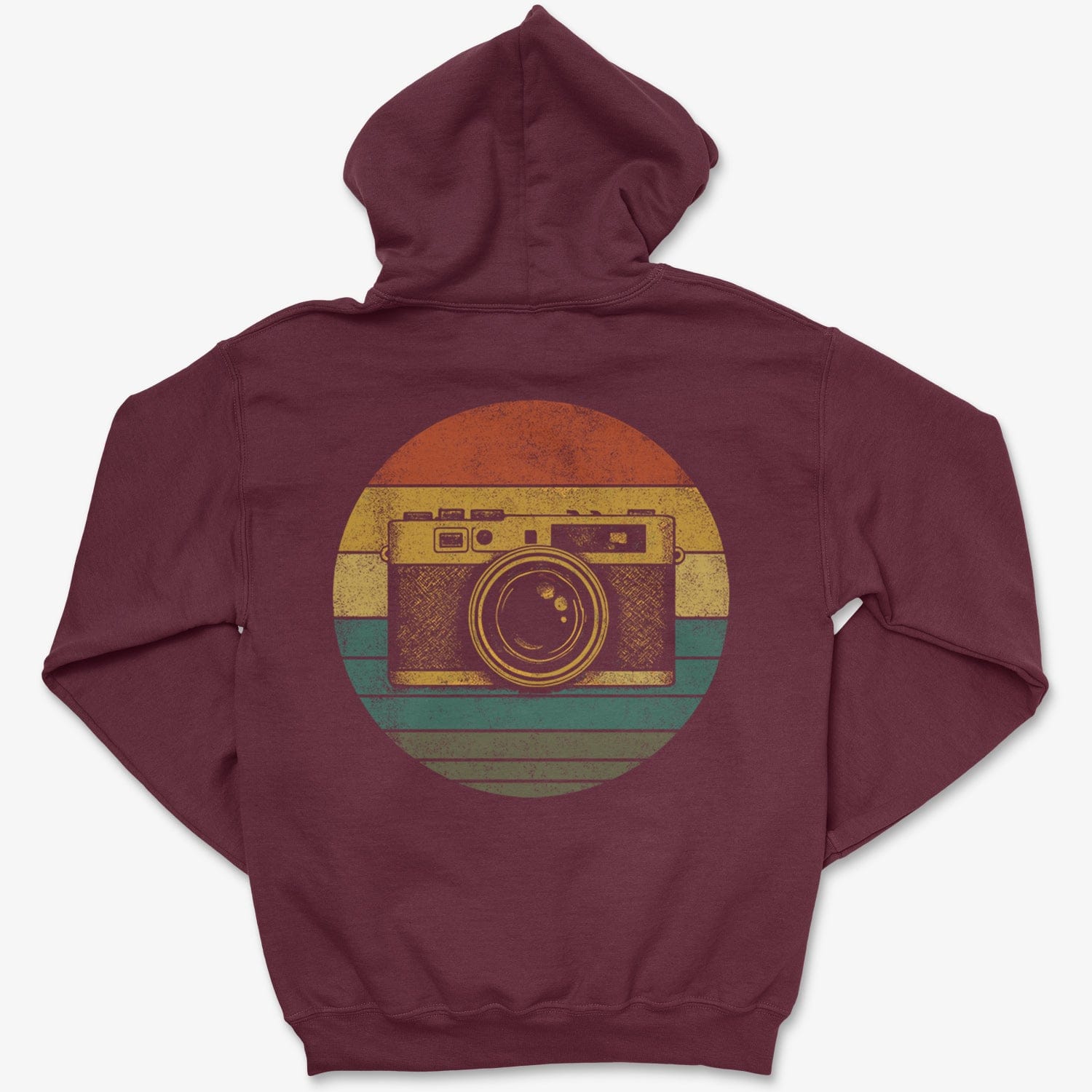 Hoodie Maroon / S Camera Sunset - Pullover Hoodie