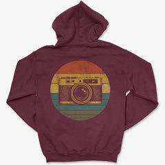 Hoodie Maroon / S Camera Sunset - Pullover Hoodie